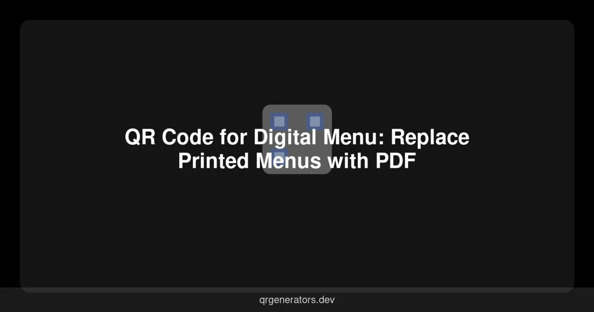 Código QR para Menú Digital: Reemplaza Menús Impresos con PDF