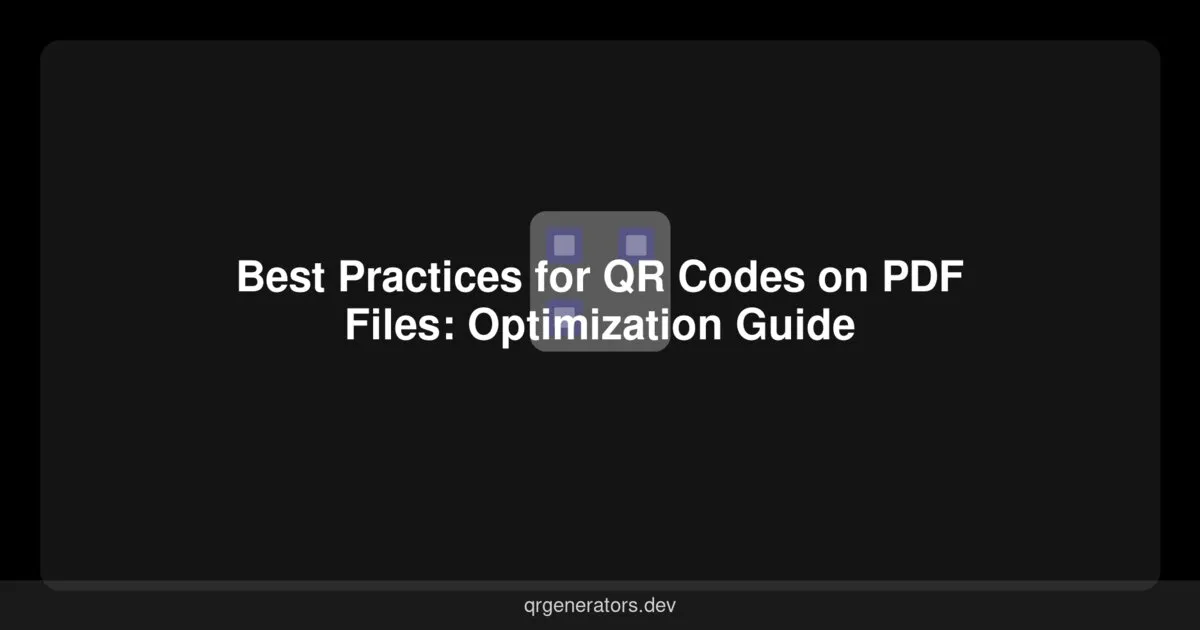 Mejores Prácticas para Códigos QR en Archivos PDF: Guía de Optimización