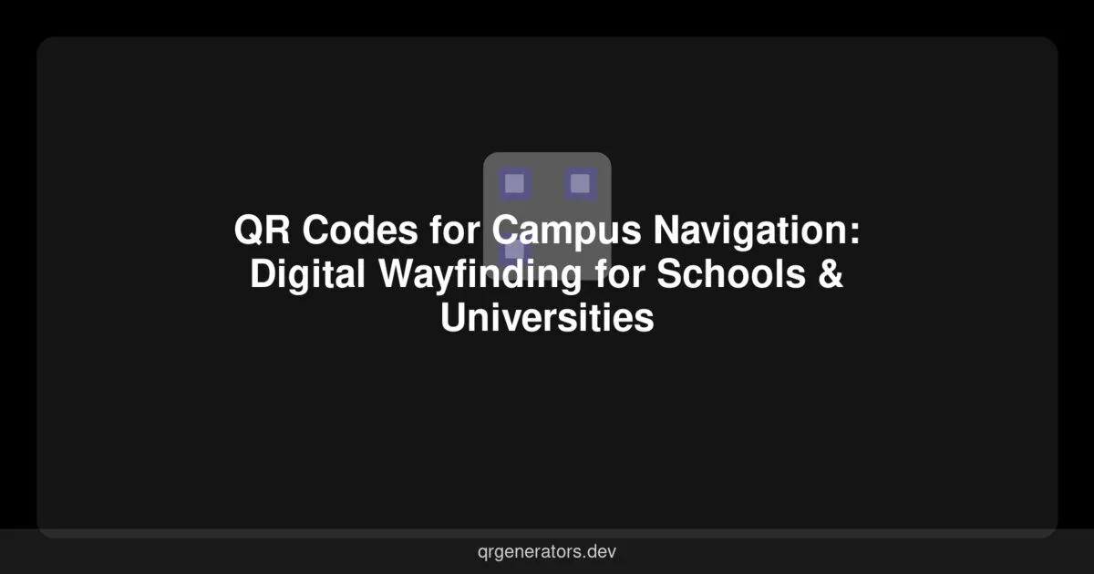 Códigos QR para Navegación en el Campus: Señalización Digital para Escuelas y Universidades