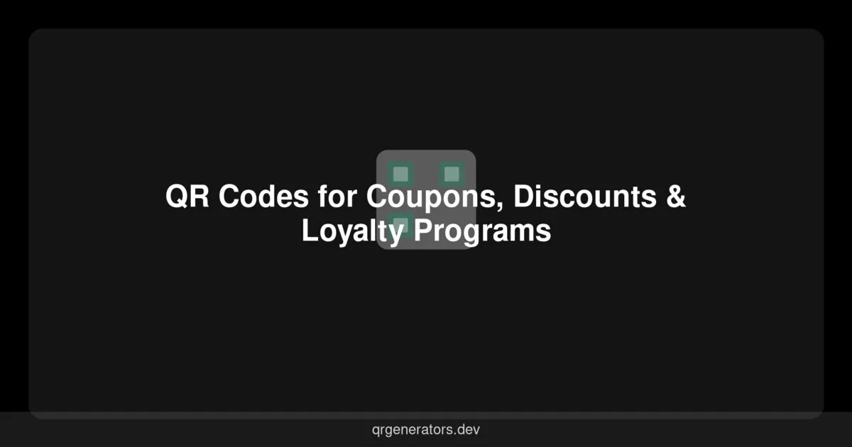 Códigos QR para Cupones, Descuentos y Programas de Lealtad