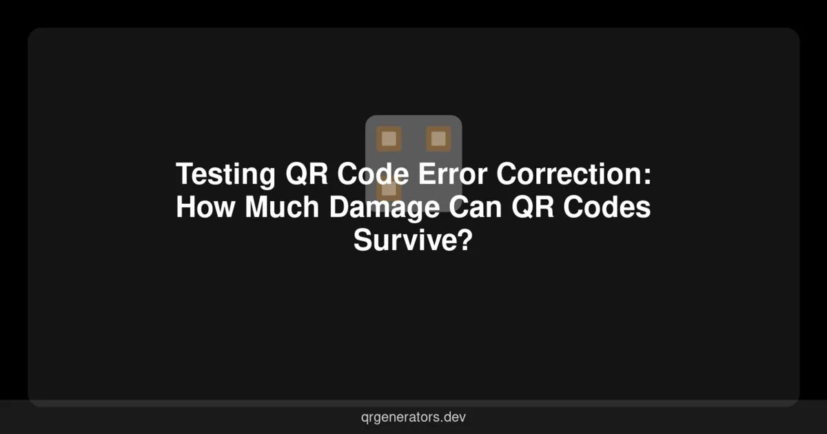 Prueba de Corrección de Errores en Códigos QR: ¿Cuánto Daño Pueden Soporta los Códigos QR?