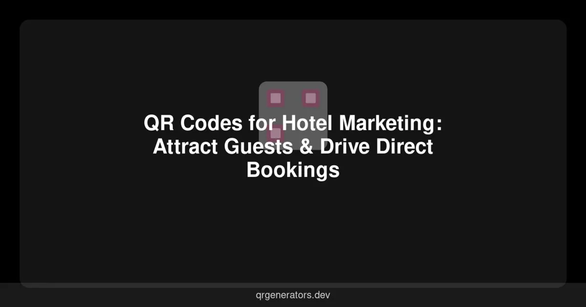 Códigos QR para Marketing Hotelero: Atrae Huéspedes y Genera Reservas Directas