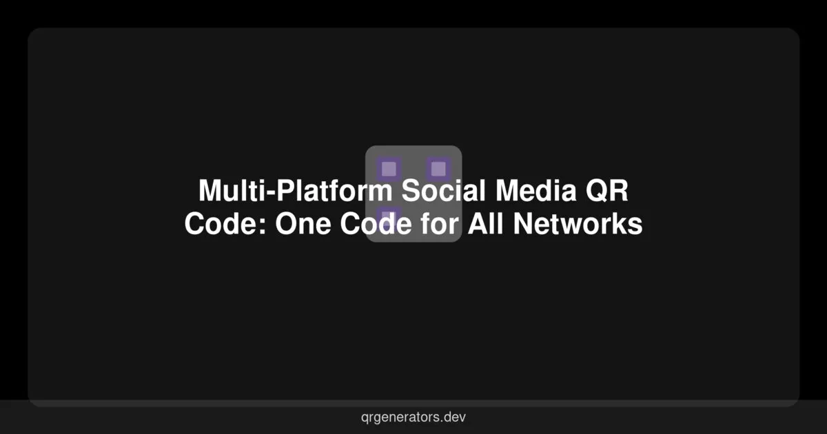 Código QR Multiplataforma para Redes Sociales: Un Código para Todas las Redes