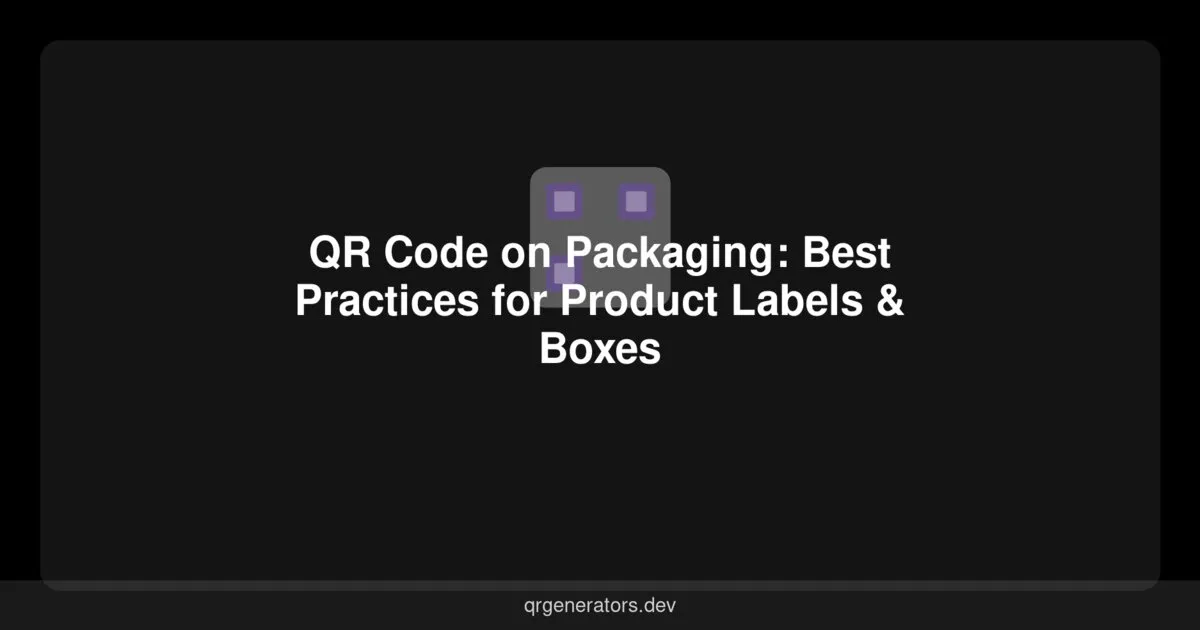 Código QR en Empaques: Mejores Prácticas para Etiquetas y Cajas de Productos